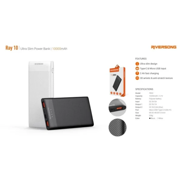 Riversong Ray 10 Fast charging Power banks 10000 Mah - Image 4