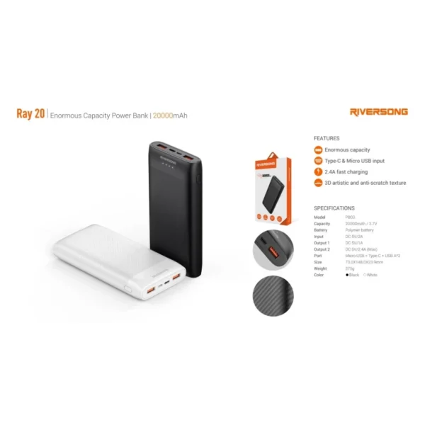 Riversong Ray 10 Fast charging Power banks 10000 Mah - Image 5